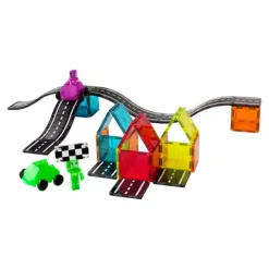 Pista de carreras con coches Downhill Dou (40) - Magna-Tiles