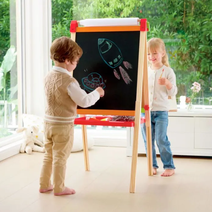 Pizarra de madera doble cara 4 en 1 - Hape