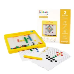 Pizarra magnética con tarjetas Imadots 20 x 20 cm - Braintoys