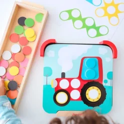 Pizarra magnética de madera con discos para aprender los colores - Janod