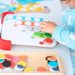 Pizarra magnética de madera con discos para aprender los colores - Janod