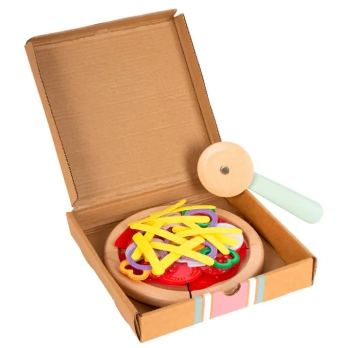 Pizza en porciones con ingredientes - Small Foot