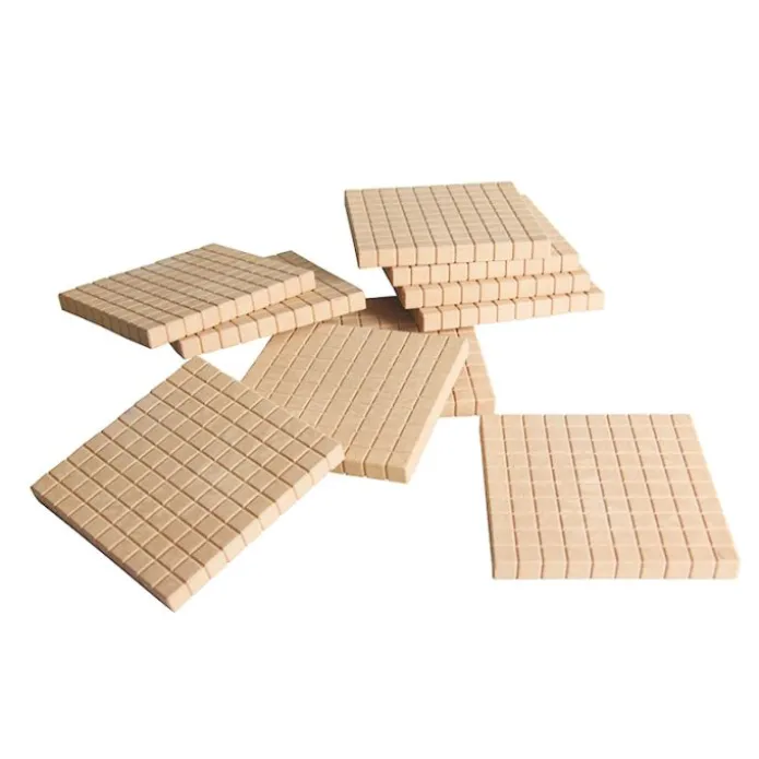 Placas de centenas de madera para set de base 10 (10) - Wissner
