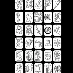 Plantillas de repuesto para Kidydraw Animales, océano y piratas (60) - Kidywolf