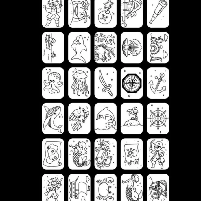 Plantillas de repuesto para Kidydraw Animales, océano y piratas (60) - Kidywolf