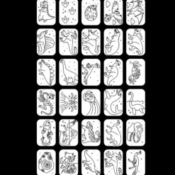 Plantillas de repuesto para Kidydraw Galaxia y dinosaurios (60) - Kidywolf