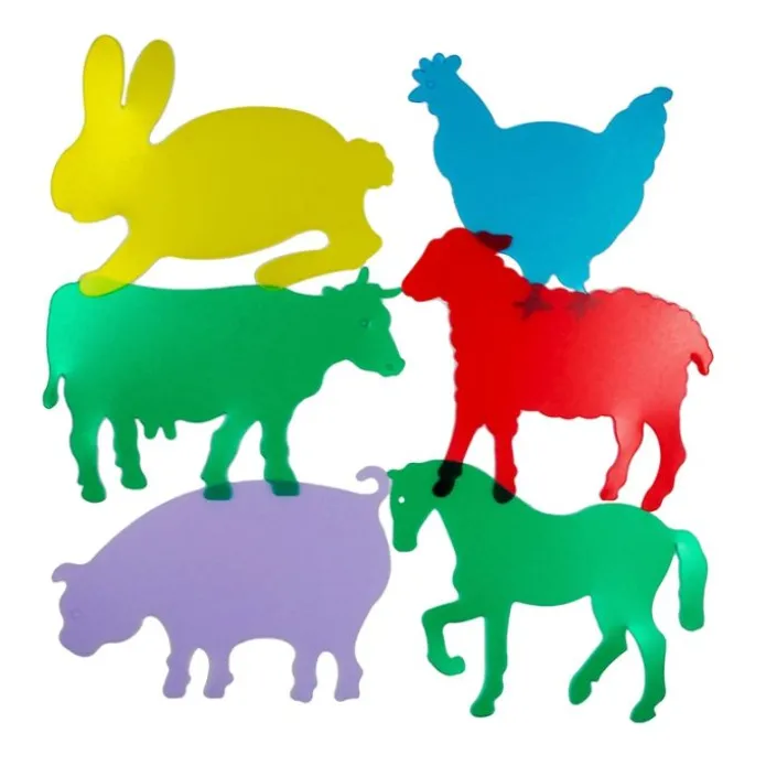 Plantillas translúcidas animales de granja Light & Learn - HenBea