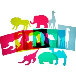 Plantillas translúcidas animales del zoo Light & Learn - HenBea