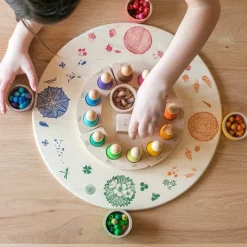 Plataforma redonda 4 estaciones de madera para calendario perpetuo - Grapat