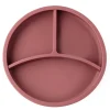 Plato con separador y ventosa rosa - Silicona - Eco Rascals