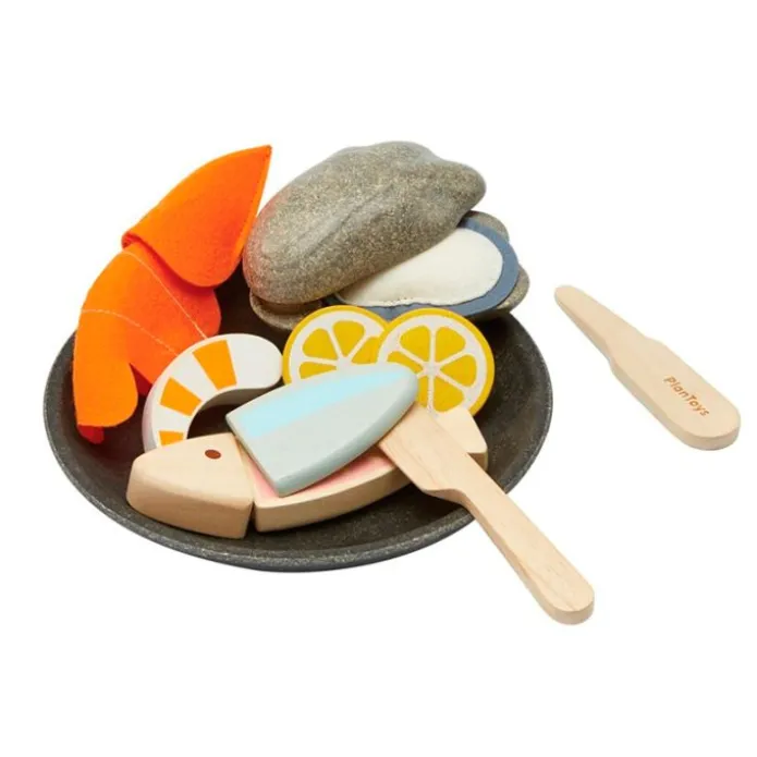 Plato de marisco de madera para cortar - PlanToys