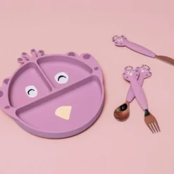 Plato de silicona con compartimentos pavo real - Trixie