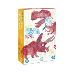 Puzle con lupa Descubre los dinosaurios 200 piezas - Londji