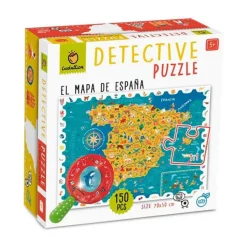 Puzle con lupa detective Mapa de España 150 piezas - Ludattica