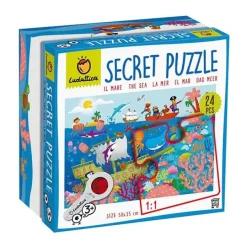 Puzle con lupa Secreto del mar 24 piezas - Ludattica