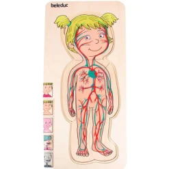 Puzle de madera anatomía femenina 5 en 1 - Beleduc