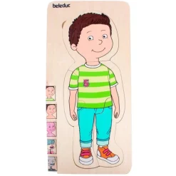 Puzle de madera anatomía masculina 5 en 1 - Beleduc