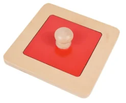 Puzle de madera cuadrado rojo - Montessori