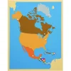 Puzle de madera de América del Norte - Montessori