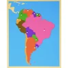 Puzle de madera de América del Sur - Montessori