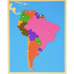 Puzle de madera de América del Sur - Montessori