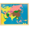 Puzle de madera de Asia con marco - Montessori