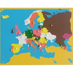 Puzle de madera de Europa - Montessori