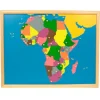 Puzle de madera de África con marco - Montessori