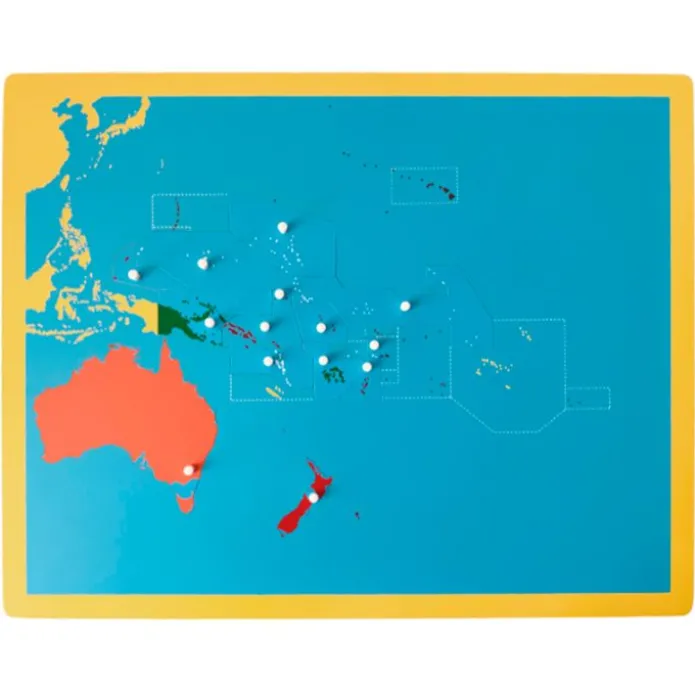 Puzle de madera de Oceanía - Montessori