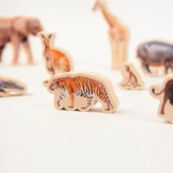 Puzle de madera encajable animales salvajes y tarjetas - Andreu Toys