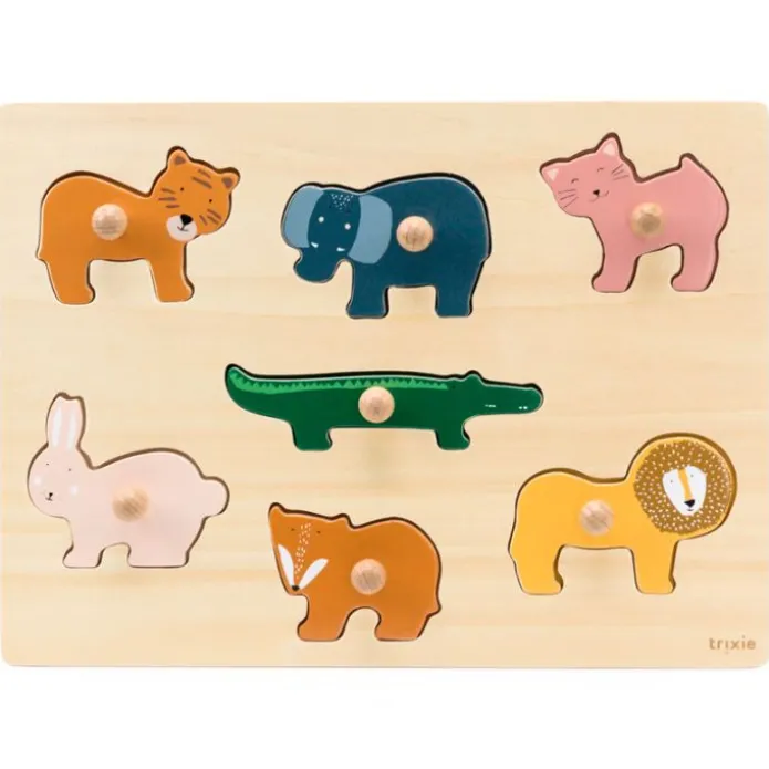 Puzle de madera encajable 7 animales - Trixie