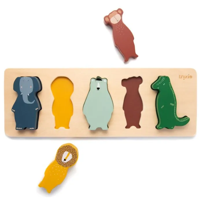 Puzle de madera encajable 5 animales - Trixie