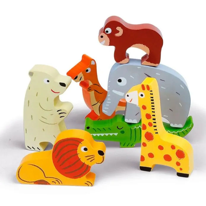 Puzle de madera encajable Chunky Zoo - Janod