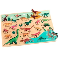 Puzle de madera encajable Dinosaurios - Djeco