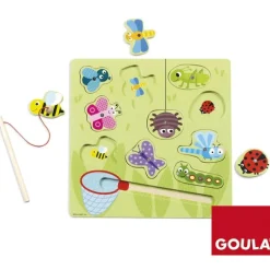 Puzle de madera encajable magnético Cazamariposas - Goula