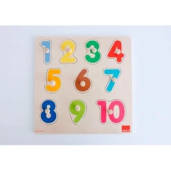 Puzle de madera encajable Números 10 piezas - Goula