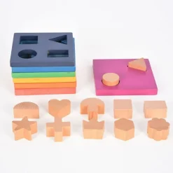 Puzle de madera encajable y apilable formas - Tickit