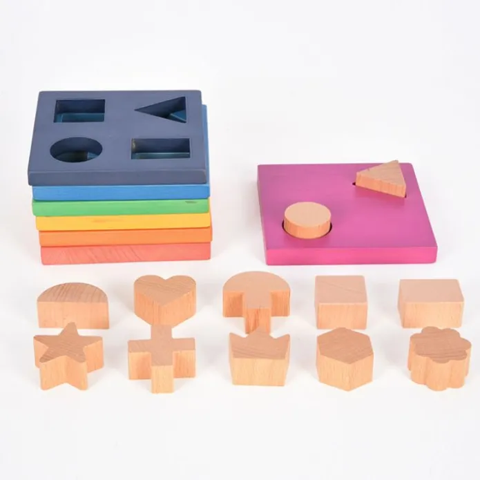 Puzle de madera encajable y apilable formas - Tickit