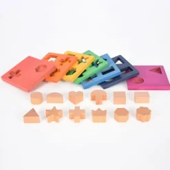 Puzle de madera encajable y apilable formas - Tickit