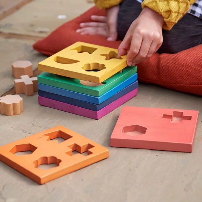 Puzle de madera encajable y apilable formas - Tickit