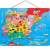 Puzle de madera mapa de España magnético 60 piezas - Janod
