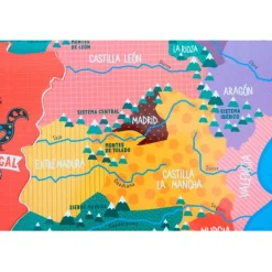 Puzle de madera mapa de España magnético 60 piezas - Janod