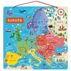 Puzle de madera mapa de Europa magnético 40 piezas - Janod