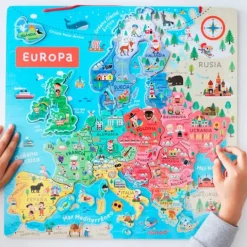 Puzle de madera mapa de Europa magnético 40 piezas - Janod