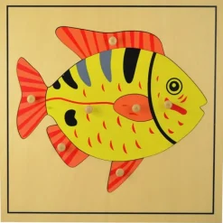 Puzle de madera pez - Montessori