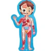 Puzle gigante cuerpo humano 50 piezas y 10 órganos de madera encajables - Hape