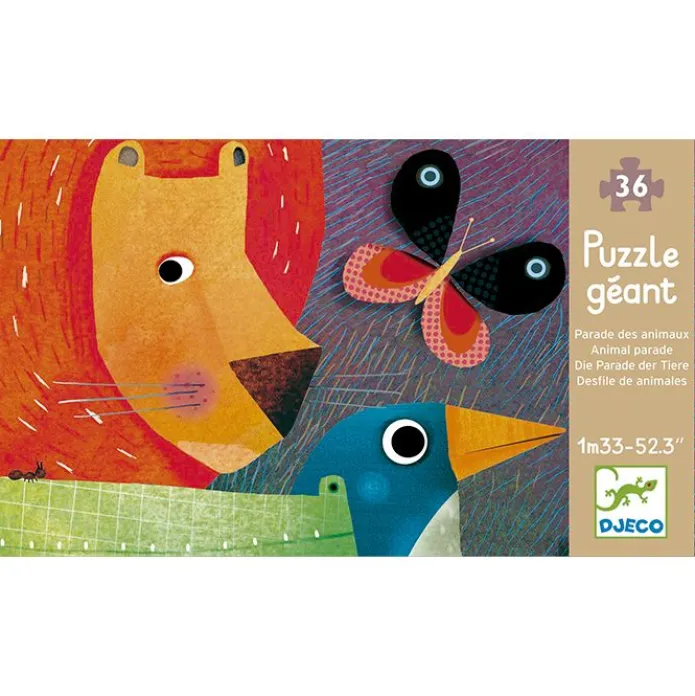 Puzle gigante Desfile de animales 36 piezas - Djeco