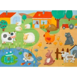 Puzle Granja táctil 20 piezas - Djeco