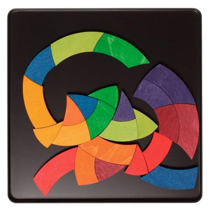 Puzle magnético de madera círculo de colores - Grimm's