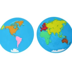 Puzle mapa del mundo planisferio translúcido - Sumando Momentos